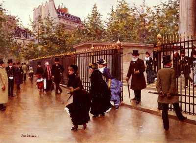 Leaving the Madeleine, Paris by Jean Beraud